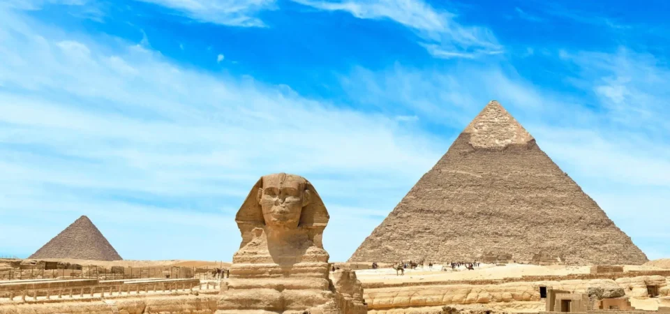 Giza Pyramids and sphinx