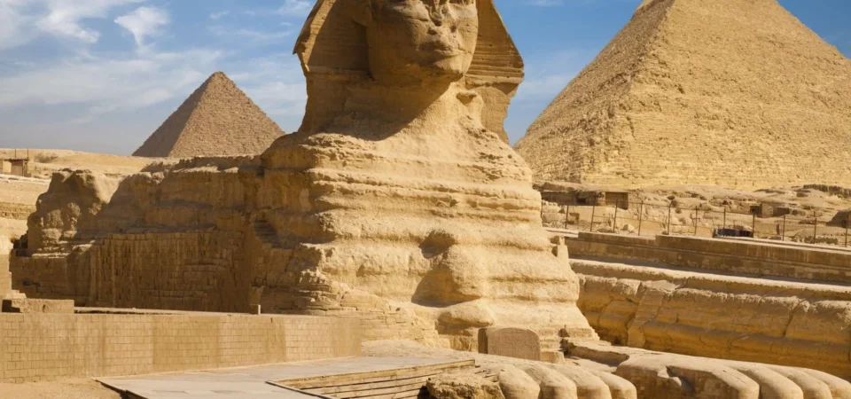 Giza Pyramids and sphinx